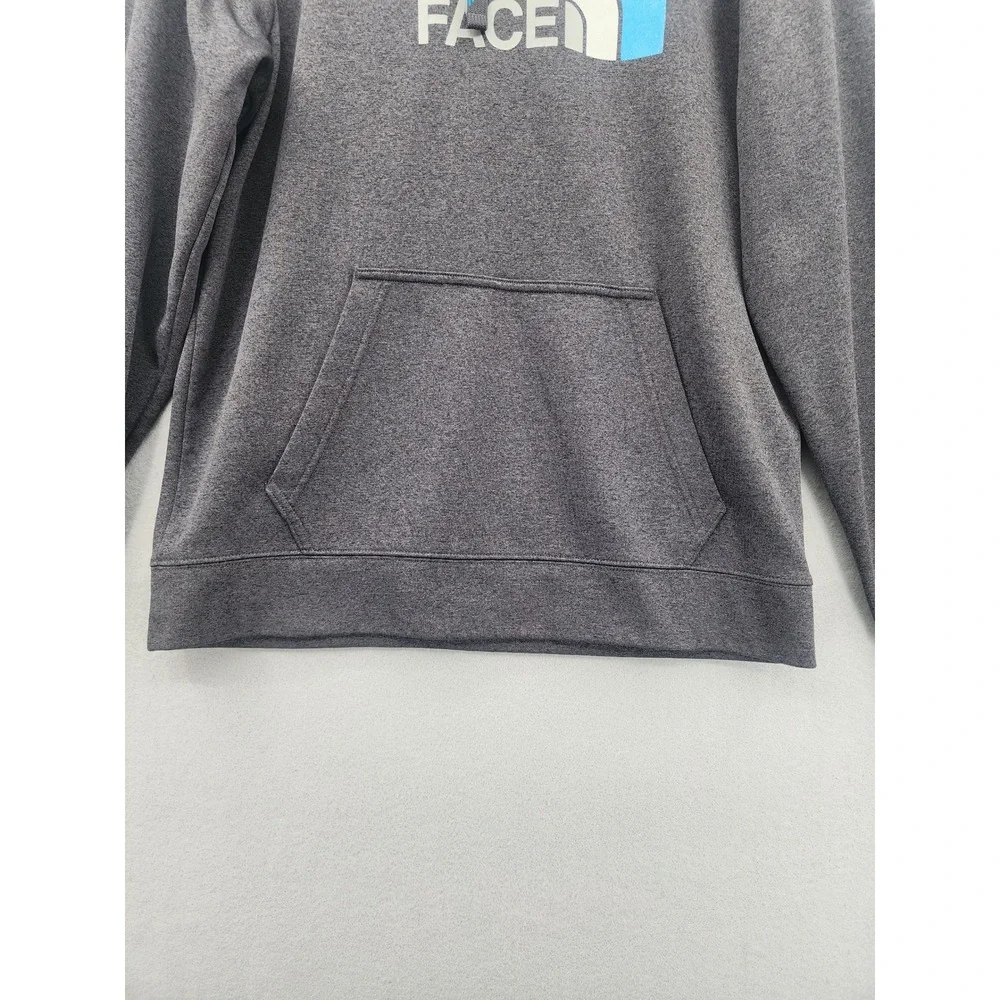 The North Face Mens Hoodie Gray Graphic Logo Pullover Sweatshirt Medium Gorpcore